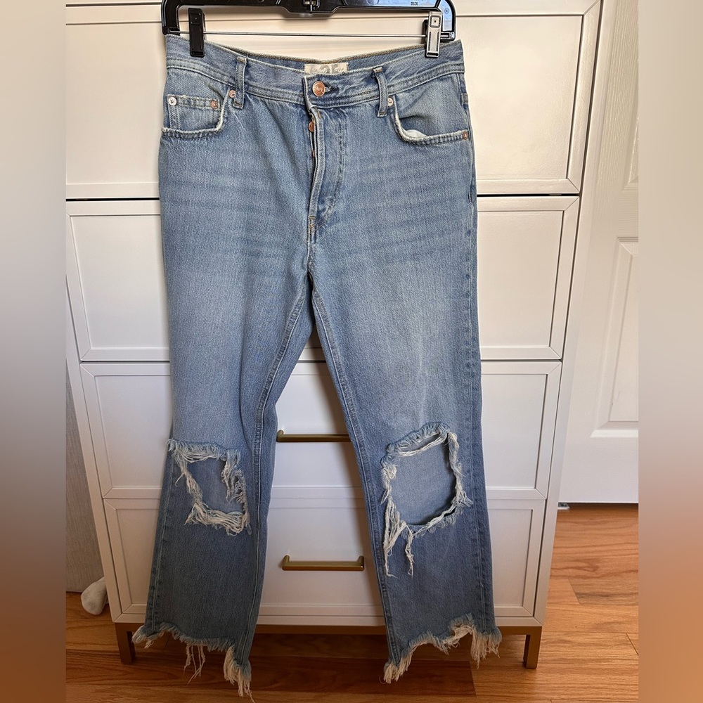 Free People Low Rise Distressed Jeans